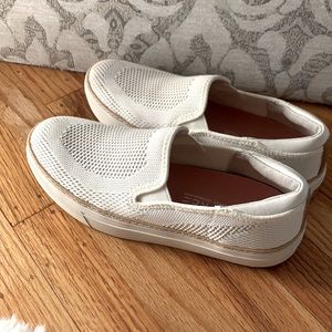 Women’s white be free knit slip ons by dr. Scholls